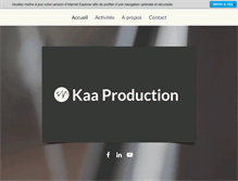 Tablet Screenshot of kaaproduction.com